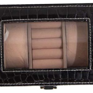 JEWELLERY BOX 2 WATCH & RING HOLDER BROW