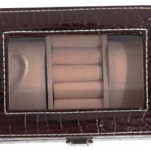 JEWELLRY BOX 2 WATCH & RING HOLDER MAROO