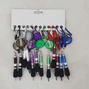 KEYRING W/RETRACTABLE PEN 12"
