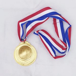 MEDAL METAL PLAIN GOLD 6CM DIAMETER