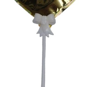 BALLOON  FOIL POPUP W/STICKS GOLD 5 PCS