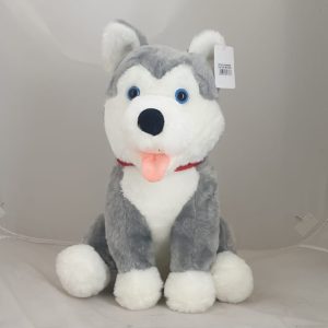 PLUSH HUSKEY DOG GREY 40CM