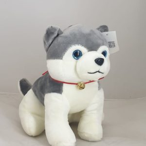 PLUSH HUSKEY DOG GREY/WHITE 36CM