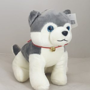 PLUSH HUSKEY DOG GREY/WHITE 50CM