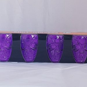 HALLOWEEN PURPLE SKELETON SHOT GLASSES 4