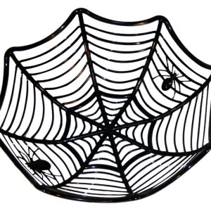 HALLOWEEN SPIDER WEB BASKET BLACK 27.5CM
