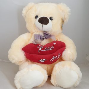TEDDY BEIGE WITH KISS ME ON LIP PILLOW 4