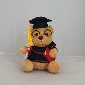 TEDDY GRADUATION BLACK/BROWN 15CM