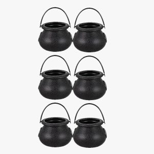 HALLOWEEN MINI WITCHES POT BK 5X5CM 6PCS