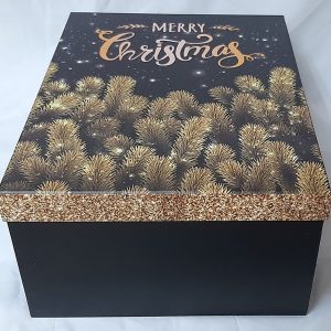GIFTBOX 9`S CHRISTMAS BLACK 36.4X28X16C