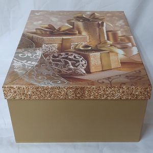 GIFTBOX 9`S CHRISTMAS GOLD 36.4X28X16.5