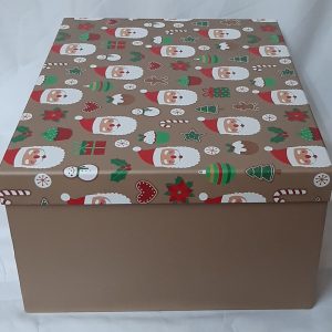 GIFTBOX 9`S CHRISTMAS BROWN 36.4X28X16.