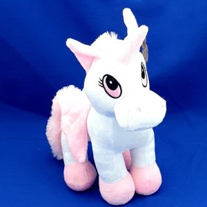 PLUSH UNICORN WHITE/PINK  23CM