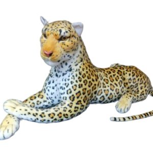 PLUSH BROWN LEOPARD 105CM