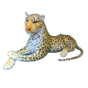PLUSH BROWN LEOPARD 90CM