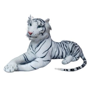 PLUSH WHITE TIGER 90CM
