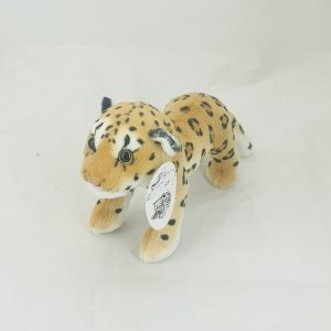 PLUSH STANDING BROWN LEOPARD 20CM