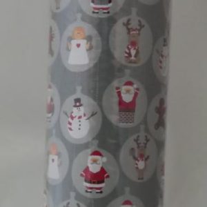 GIFTWRAP 100MTX50CM GREY CHARACTER