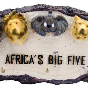KEYHOLDER AFRICA`S BIG 5 3 PINS 21X10CM