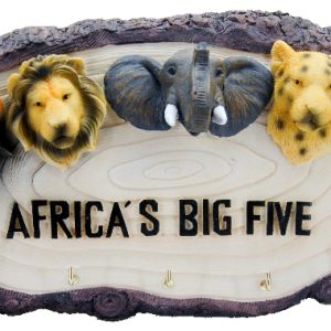 KEYHOLDER AFRICA`S BIG 5 5 PINS 25X12CM