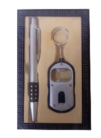 PEN AND BOTTLE OPENER SET