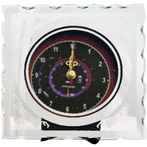 CLOCK DAD RED CAR 13X13CM