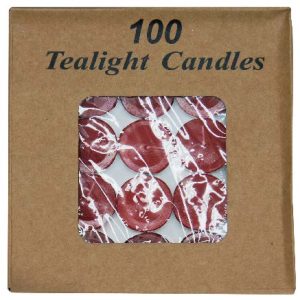 CANDLE RED 100 TEALIGHT CANDLE