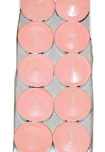 CANDLE PINK TEA LIGHT 10`S 5CM DIM