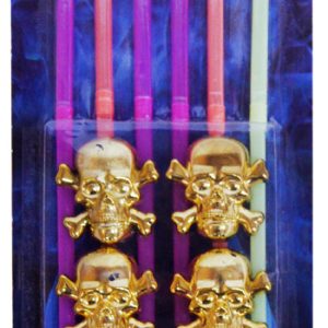 SKULL SIPPING STRAWS 6PCS