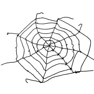 BLACK SPIDER WEB 150CM DIAMETER