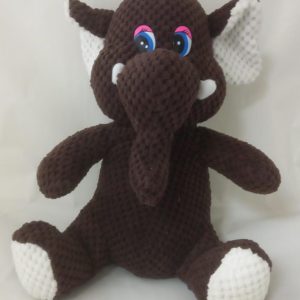 TEDDY ELEPHANT BROWN 27CM