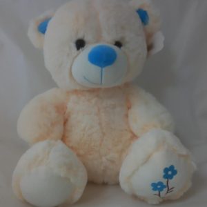 TEDDY WITH BLUE  33CM