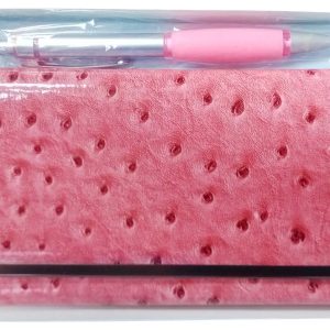 LADIES WALLET W/PEN PK/DOTTED 21X10.5CM