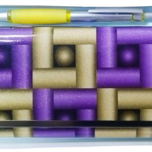 LADIES WALLET PURPLE/GOLD 21X10CM