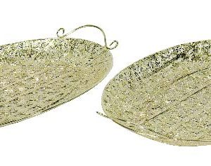 TRAY METAL 2PCS OVAL 32X19X46CM LRG