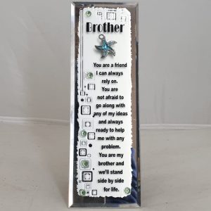 PLAQUE MIRROR  BROTHER 18X6CM