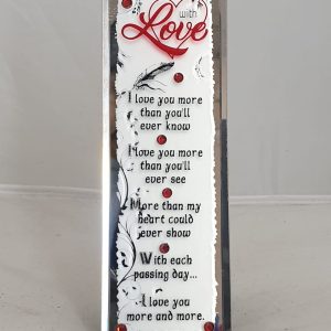 PLAQUE WITH LOVE 6X18CM
