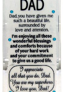 PLAQUE MIRROR  DAD    9.5X18CM