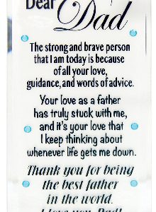 PLAQUE MIRROR  DEAR DAD   9.5X18CM