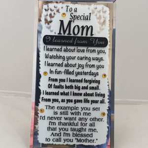 PLAQUE MIRROR  SPECIAL MOM 18X9.5CM