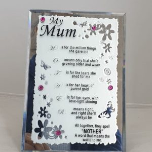 PLAQUE MIRROR MY MOM 12.5X18CM