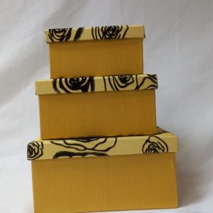 GIFTBOX 3 PCS GOLD/BLACK 19.7X14X9.8CM