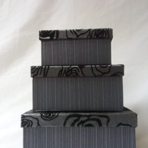 GIFTBOX 3 PCS SILVER/BLACK 19.7X14X9.8CM