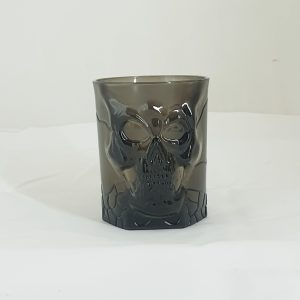 HALLOWEEN BEER GLASS BLACK 10CM