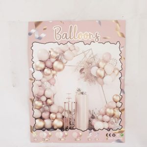 BALLOONS SET PINK & R/GOLD/PK/WT 100PC