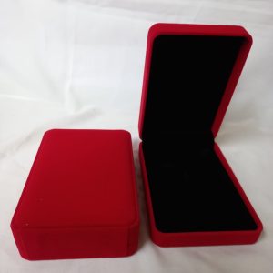 BOX VELVET SET BOX RED 16.5X11.5 CM