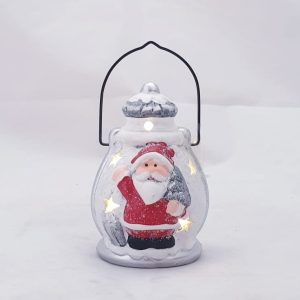 CHRISTMAS LANTERN C/FATHER 7.3X6.8X10CM