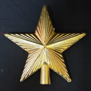 CHRISTMAS DECO STAR GOLD 14.5X14CM