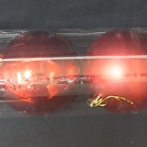 CHRISTMAS DECO BALLS RED  10CM 6`S