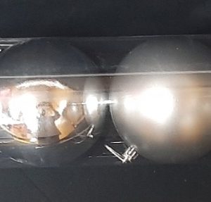 CHRISTMAS DECO BALLS SILVER 10CM 6`S